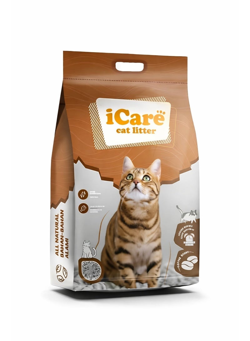 آي كير رمل قطط بنتونيت من آي كير - بنكهة القهوة - 10 لتر - Image 2